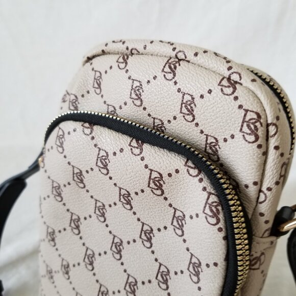 NWT! Bostanten Brown/Beige Cell Purse/Crossbody/Shoulder Bag with Adjust. Strap - Picture 7 of 13
